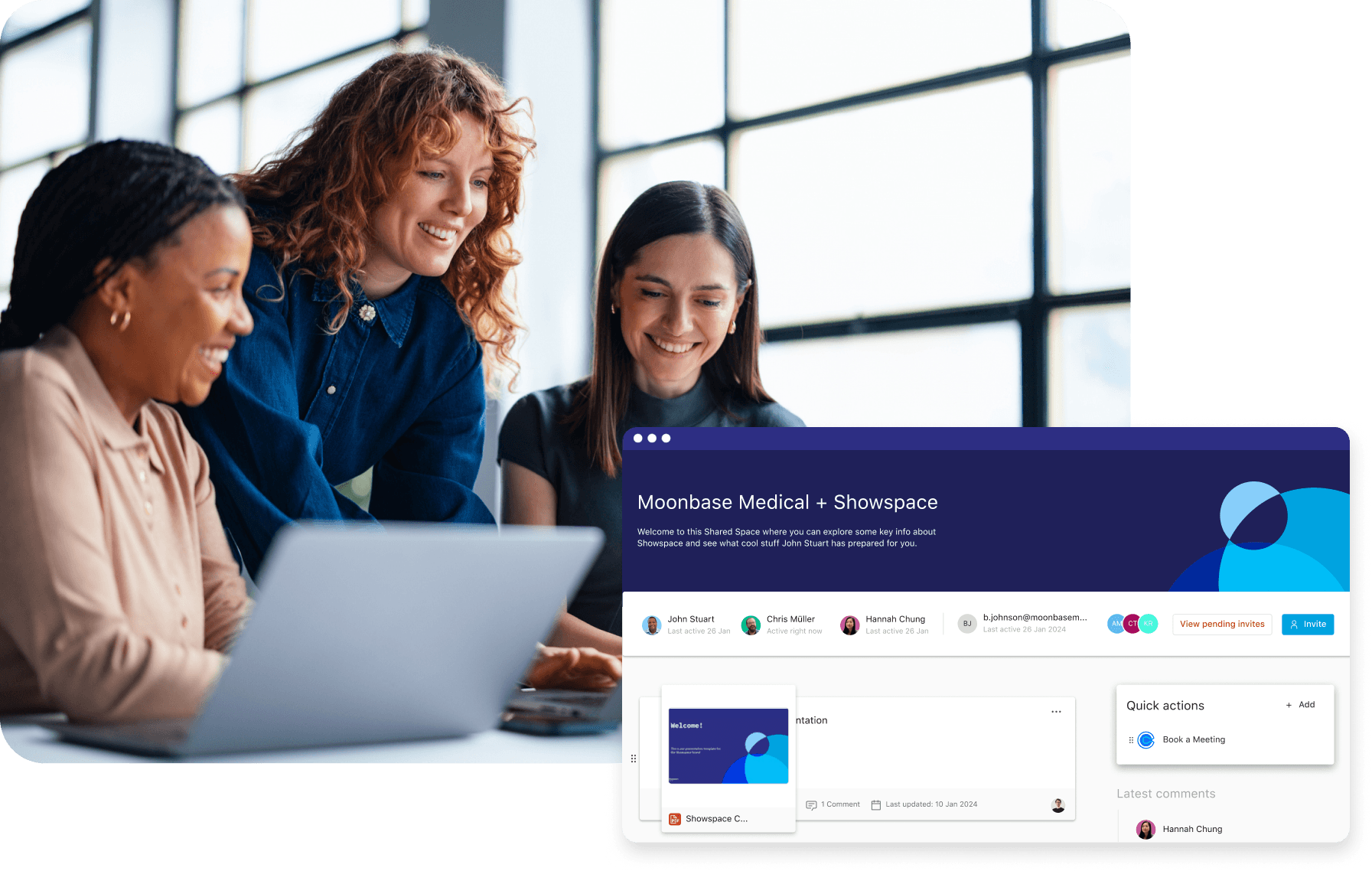 Buyer engagement homepage screen