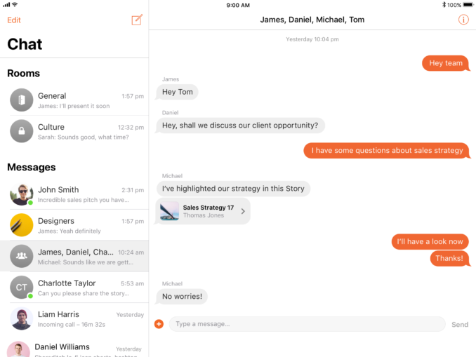 Sales team collaboration