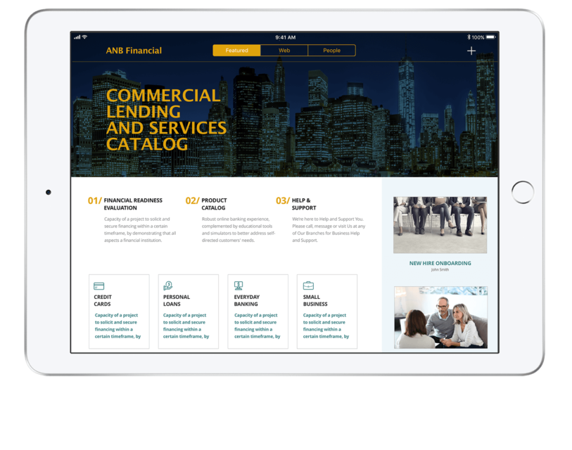 Bigtincan Hub for the Financial Industry