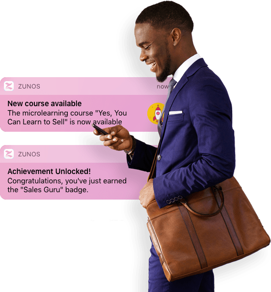 Zunos user with app notifications